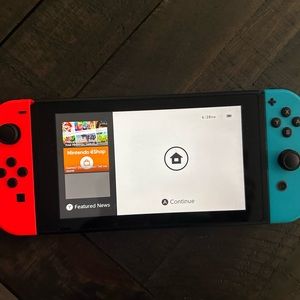 Nintendo switch w three games